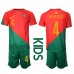 Billige Portugal Ruben Dias #4 Børnetøj Hjemmebanetrøje til baby VM 2022 Kortærmet (+ korte bukser)